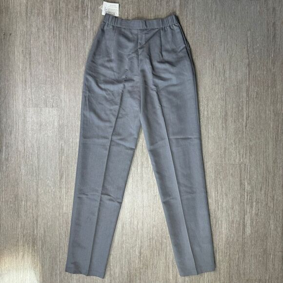 Vintage Joan Walters Pants Trousers Gray Women 12 High Rise 27x36 Career Office - Picture 2 of 8